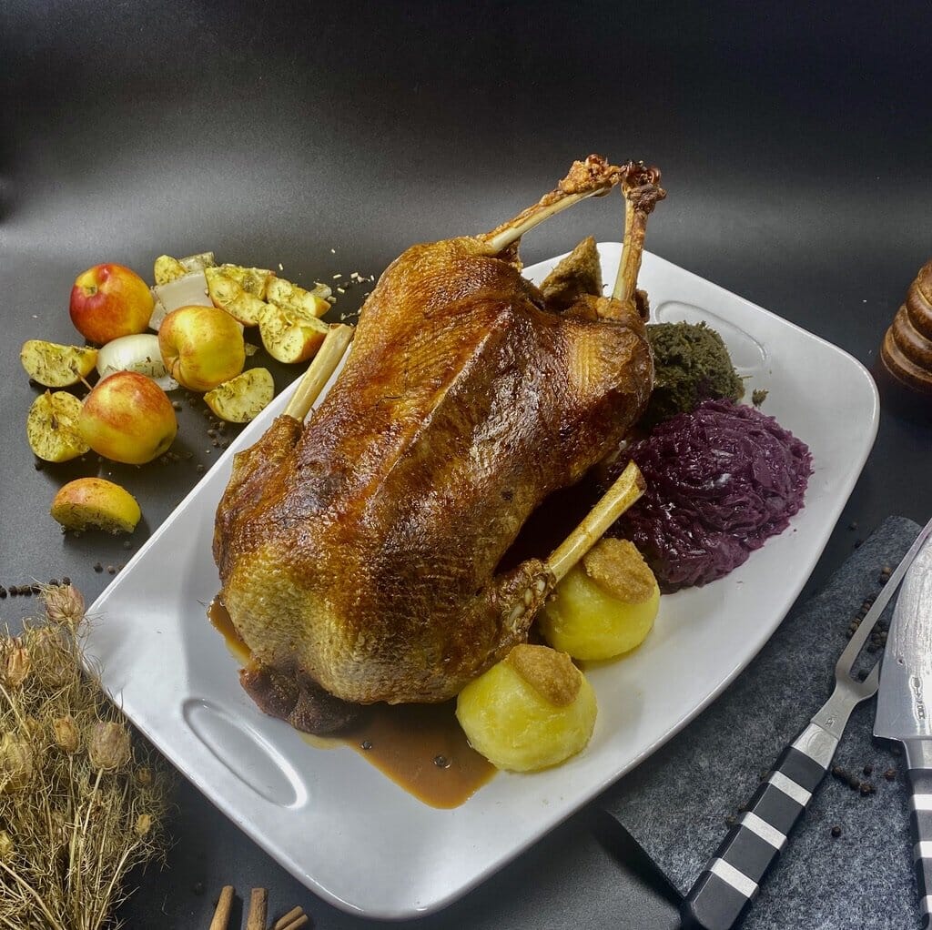 Wie Lange Taut Eine 4 Kg Gans Auf Gans mit beilagen für 4 personen, gans to go